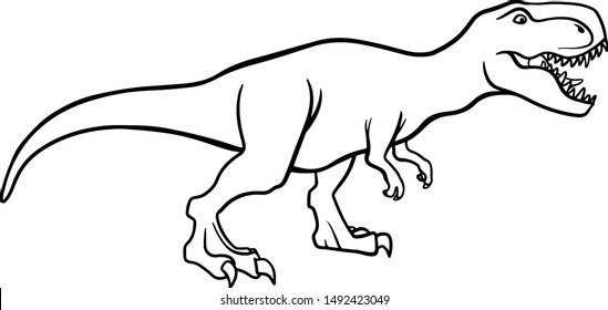 Featured image of post T Rex Dinosaur Outline