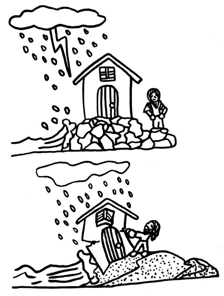 pic Wise Man Built His House On The Rock Coloring Page clipart library