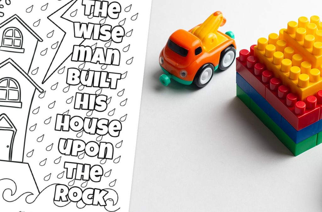 wallpapers Wise Man Built His House On The Rock Coloring Page wise man built his house upon the rock
