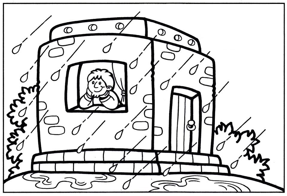 pics Wise Man Built His House On The Rock Coloring Page the wise man and the foolish man
